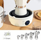 Mini Hot Plate Electric - Portable hot plate, Small Hot Plate, Mini Electric Stove, Perfect Size For Moka Pot, Melting Wax And More, Suitable For Kitchen, RV camping, Outdoor, 600W, 9 heat levels