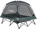 Kakadu Camping Tent Cot, 2 Person, Quick Setup, Folding, Compact, Elevated Tent with BlockOut Rain Fly, Awning Poles, Ultra-Fine Mesh Windows, and Carry Bag