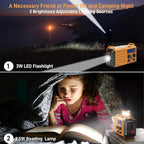 Emergency Radio with NOAA Weather Alert, 5000mAh Solar Hand Crank Portable AM/FM Shortwave Radio, Rechargeable Battery Powered, USB Charger, Flashlight, SOS Alarm for Home Outdoor Survival