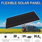 800 Watt Flexible Solar Panel for RV, 2 × 400 Watt 12 Volt Solar Power Panel Kit Photovoltaic Module Monocrystalline Solar Panels for Camping Off Grid Car Battery Charging Boat