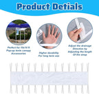 2Pcs Canopy Rain Gutters 10 Ft Heavy Duty Rain Gutter for Pop Up Canopy Waterproof Tent Drainage Accessory for Outdoor Drainage System (Transparent)