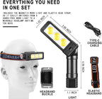 Grill Lights Men Gift Ideas - Magnetic Flashlight BBQ & Smoker Outdoor Kitchen Accessories, Birthday Valentine Fathers Day Stocking Stuffer, Portable Work Headlamp for Camping Repair Barbecue (1-Pack)