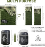 XL Queen Size 2 Person Double Sleeping Bag for Adults, Lightweight Compact with Flannel Liner & Thermolock Draft Tube, Machine Washable All Season Camping Travel