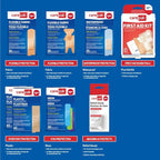 Care Science CarePak Variety Pack 203pc, Assorted | Includes Sheer, Waterproof, Plastic Bandages and a First Aid Kit. Breathable Protection for Use on Minor Cuts, Scrapes and Burns