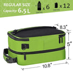 Tirrinia Expandable Insulated Lunch Bag for Men Women – Leakproof Reusable Cooler LunchBox for Kids & Adults with Shoulder Strap, Perfect for Work, School, Office, Travel,Green