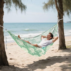 Peony Mint Green Hammocks for Camping Cloth Hammock for Outside Camping Essentials