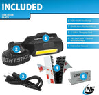Nightstick USB-4510B Multi-Flood USB Headlamp w/Brim Clip & Black Strap - LiPo - Black