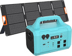 Solar Generator 1800W GB-1800 Portable Power Station with 200W Solar Panel Included, 1024Wh LiFePO4 Battery with 120V AC Outlet for RV Camping Outdoor Home Emergency Backup, Fast Charging