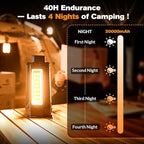 6500LM Camping Lantern & Flashlight | 20000mAh Power Bank, 40H Runtime, Magnetic Tripod | 3 Colors for Tent, Outdoor & Emergency Light