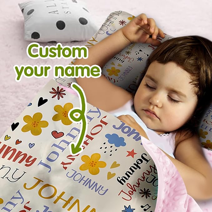 Personalized Toddler Nap Mat for Preschool, Custom Name Kids Sleeping Bag for Daycare, Kindergarten Roll Up Sleeping Mat with Removable Pillow and Soft Blanket, Fun Themes for Boys & Girls