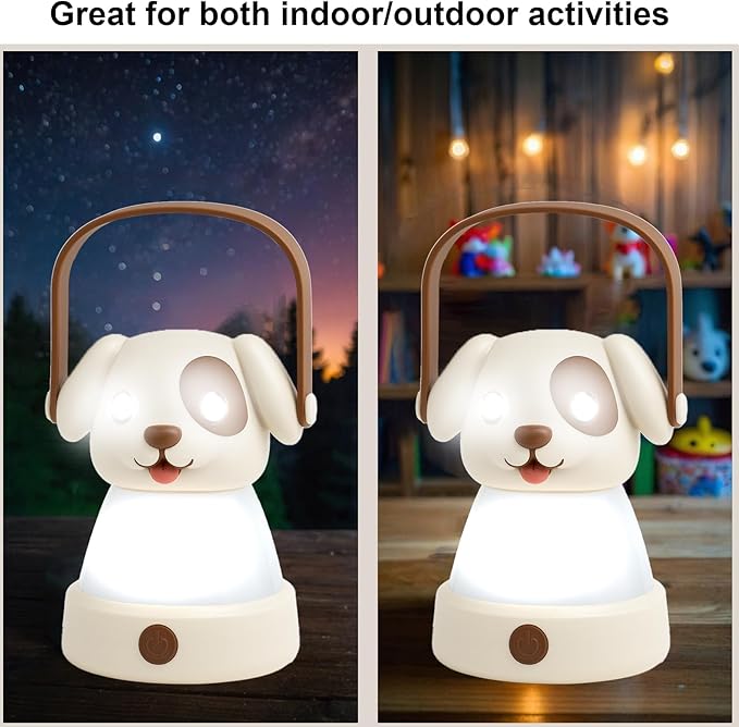 Kids Camping Essentials – LED Kids Lantern and Rechargeable Kids Headlamp Set | Multiple Purposes Kids Nightlight/Flashlight Toys –Holiday, Halloween N Birthday Gifts for Toddlers and Kids (Beige26)
