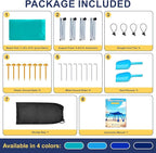 Beach Tent Sun Shelter UPF 50+,10x10 FT Beach Canopy Tent Sun Shade,Pop Up Beach Canopy with 8 Sandbags,Outdoor Beach Shade for Camping Trips, Fishing, Backyard Fun Picnics (Turquoise)