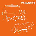 Kelty Low Loveseat Oversized 2-Person Heavy Duty Folding Camp Chair, Double Seat for Soccer Games, Tailgating, Beach Days (Low Height/Dill)
