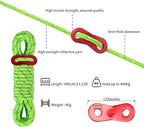 CONBOLA 6 Pack 5 mm Guy Lines Ultralight Tent Cords with Aluminum Adjuster Tensioner Outdoor Camping Guylines Ropes for Tent Tarp, Canopy Shelter, Climbing, Hiking Backpacking Gear