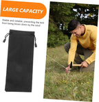 5pcs Practical Tent Peg Container Storage Bag for Outdoor Camping Durable Aluminum Alloy Pouch for Tent Stakes Lightweight Camping Accessory for Backpacking and Wilderness