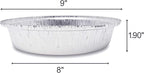 Fig & Leaf (270 Pack) Premium 9-Inch Round Foil Pans with Plastic Dome Lids l Heavy Duty l Disposable Aluminum Tin for Roasting, Baking, Cake or Cooking