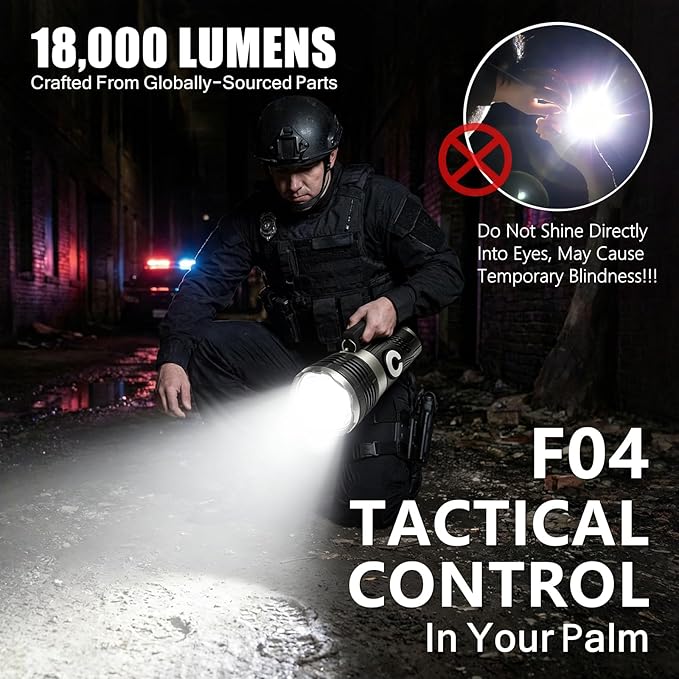150W Rechargeable Handheld Spotlight 18,000 High Lumens, Super Bright Zoomable XHP360 Spot Light Searchlight with USB Output, Large Capacity Powerful LED Flashlight for Home Emergency Boating Camping