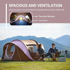 EchoSmile Instant Pop Up Camping Tent, 2/4/6 Person, Easy Setup Tent, Water Resistant Dome, Portable with Carry Bag