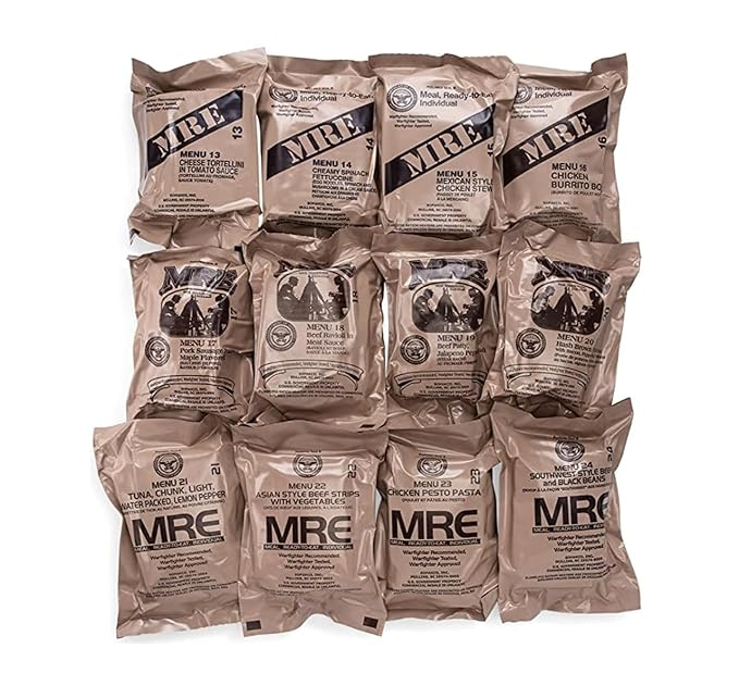 Wornick MRE Meals Ready to Eat, Inspection 2025, 2026 or Better, Emergency Food Supply, Survival Camping Outdoor 12 Pack (Pallet, 48, Count)