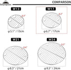 CAMPINGMOON Round Roasting Baking Steaming Cooling Rack Cooking Grid Grill Stainless Steel Fits for Dutch Oven (Diameter φ6.7inch, W17)