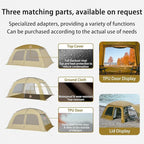 Naturehike Dune Hot Tent with Stove Jack, 117 sq ft 4 Seasons Camping Tent, 2-4 Person Waterproof Large Tent for Family, Car Camping, Picnic, Fishing, 6 Person