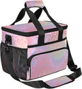 Soft Cooler Bag Colorful Leopard Print Insulated Lunch Box for Men & Women, Large Leakproof Lunch Bag Portable Beach Cooler for Work, Picnic, Road Trips,Fishing, Travel, Camping