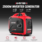 2500 Watt Portable Inverter Generator with CO Sensor and Quiet Technology for Camping, Tailgating (AM5020C)