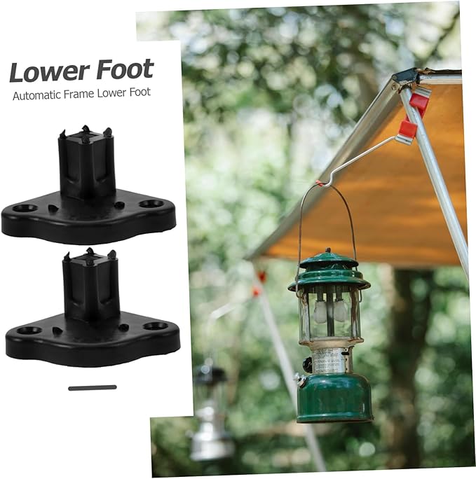 Gatuida 20pcs Rv Awning Bottom Bracket Foot Lightweight Easy Install Tent Connection Kit for Camping Outdoor Umbrellas and Awning Support