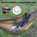 Onewind 11ft Ultralight Camping Hammock, Portable Hammock, 40D 1.7oz Nylon Ripstop with 2 * 12Ft Tree Straps for Camping Hiking Backpacking, 11' x 55" Dark Grey