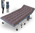 Extra Wide XXL Camping Cot with Comfortable Mattress Cots for Sleeping Folding Cot Camping Bed 79" L x 32" W x 18" H Heavy Duty with Carry Bag Outdoor Indoor