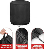 Outdoor Cooker Cover for ROVSUN 23" Concave Comal Set, Portable Waterproof Dustproof Turkey Fryer Cover for Discada Disc Cooker- 25.2”Dx31”H, Black