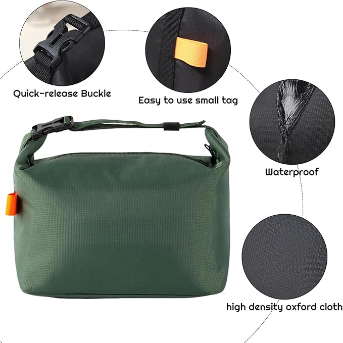 YUDANSI Fashion Lunch Bags for Men Women- Reusable Insulated Leakproof Lunch Box Tote Bag, Cool Bags for Adults, Thermal Cooler Bag for Work Picnic Travel -8L (Green)