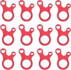 TRIWONDER Guyline Cord Adjuster Rope Tensioner Tent Guy Line Paracord Tightener Loop Alien Aluminum Alloy for Camping Hiking (Red (Snail Shape) - 12 Pack)