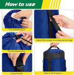 5 Pcs Compression Sacks for Backpacking 5L/10L/15L/20L/35L Camping Sleeping Bag Stuff Sack Water Resistant Sleeping Bag Storage Sack for Space Saving Hiking Gear