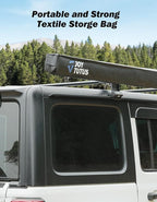 JOYTUTUS Vehicle Awning 8.2'x10' Roof Rack Pull-Out Sun Shade UV50+, Weatherproof 4x4 Side Awning for Camping, Car Sunshade with Adjustable Hardware, Quick Set-up, SUV/Truck/Van/Jeep