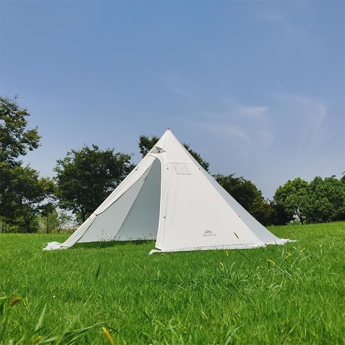 4-6 Person Teepee Hot Tent with Stove Jack Camping Pyramid Teepee Tent for Camping Backpacking Hiking