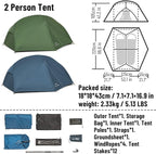 Naturehike 2025 Mongar Pro/Base Camping Tent, 1-3 Person Ultralight Backpacking Tent, 20D Nylon 3 Season Waterproof Mongar 2 Person Hiking Tent for Backpacker, Trip, Solo Camping