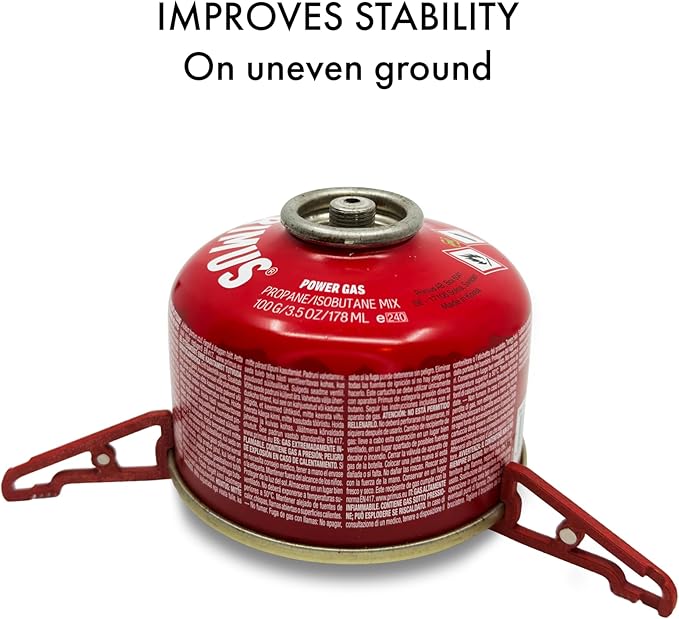 Magfeets Ultralight Fuel Canister Stabilizer Magnetic Gas Can Stand for Camping Stoves (Red)