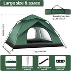 1-2 Person Camping Tent, Tents for Camping Waterproof Lightweight Easy Set Up, Professional Grade Waterproof Tents with Rainfly for Outdoor Hiking