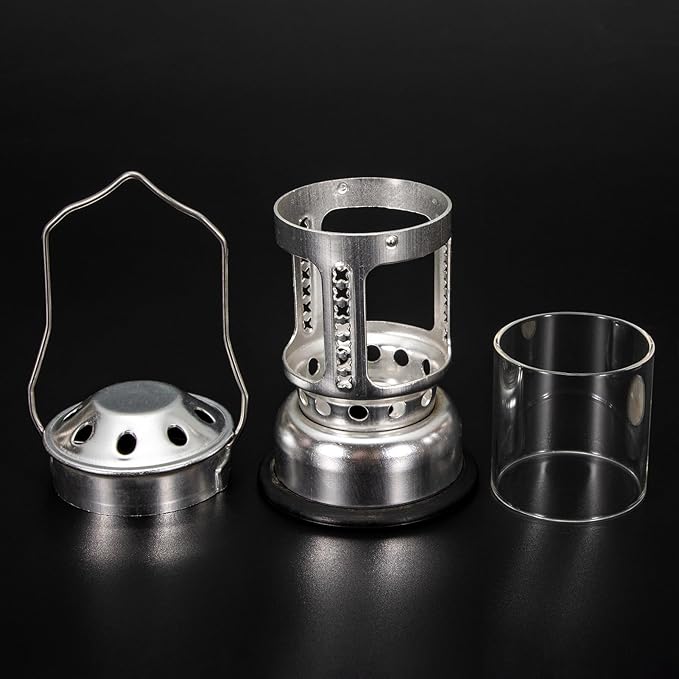 Portable Candle Lantern, Night Fishing Hanging Outdoor Camping Aluminium Alloy Candle Lamp, Metal Decorative Candle Lanterns, Vintage Hanging Lantern (Silver)