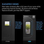 AC Infinity CLOUDLAB 811, Advance Grow Tent 10x10, Thickest 1" Poles, 2000D Mylar Canvas, Lab-Tested Highest Reflectivity, Largest Zipper Window, Controller Plate, 120" x 120" x 80" Indoor Growing