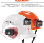 Ergodyne - 60197 Skullerz 8987 Rechargeable Universal Hard Hat LED Light, orange