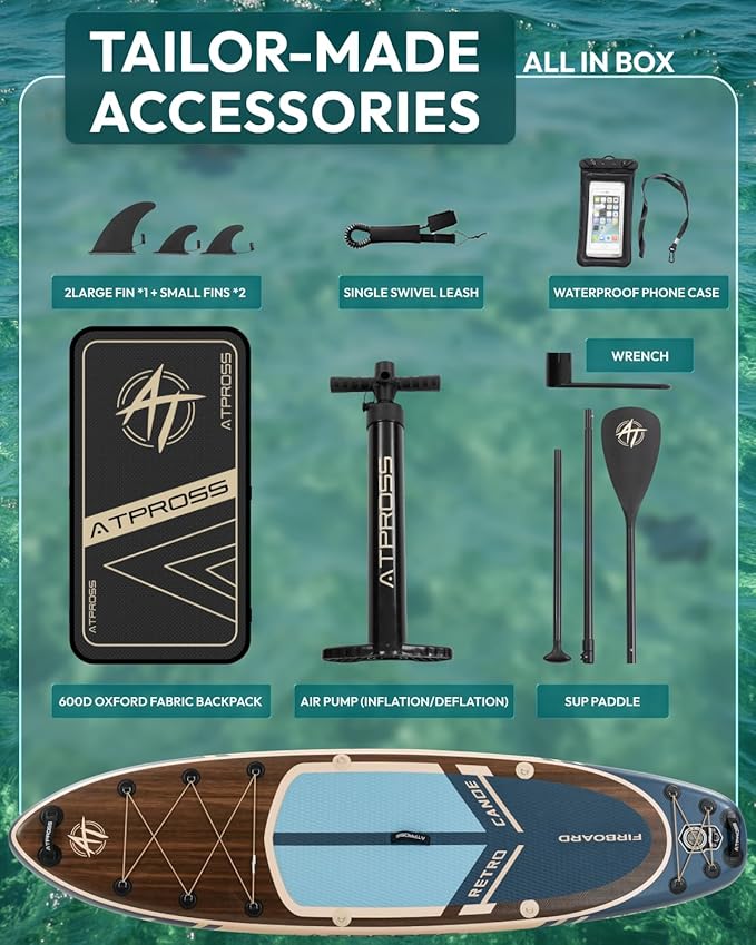 10'6''x33''Inflatable Stand Up Paddle Board, 400lbs Extra Wide Stand Up Paddleboard with Kayak Seat, Anti-Slip EVA Deck Premium SUP Accessories Kit, Non-Slip Stable Deck Boat for Yoga Fishing Surf