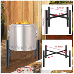 Triceratops Firepit Stand, 15-27 Inches for Solo Stove Bonfire Ranger and Other Outside Fire Pits, Outdoor Camping Accessory, Stainless Steel Stands for Fireplace Use