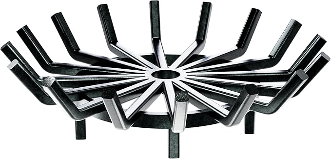 Idzo 27in Fire Grate Log Grate Wrought Iron Fire Pit Round Spider Wagon Wheel Firewood Heavy Duty Bar Fireplace Stove Burning Rack Holder 4Legs Black