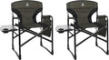 EVER ADVANCED Aluminum Lightweight Folding Director Chair, 350lbs Heavy Duty Camping Chair with Side Table & Storage, 19" Joint-Friendly Height Easy to Stand, Portable Makeup Artist & Vendor Chair