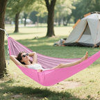 Coral Pink Double Hammocks with Travel Bag Camping Hammocks for Travel 114" x 54"
