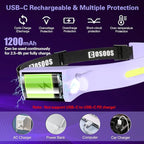 COSOOS LED Headlamp Rechargeable Flashlight, Bright Headlight Adjustable Headband for Women & Girl,1000 Lumen Wide Beam & Spot Light, Motion Sensor, 2.4 oz Lightweight Hiking Camping Essential