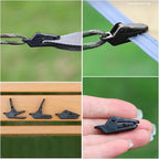 30 Pack Camping Tarp Clips Small Car Awning Clips Tent Rope Clamp Lock Grip Fastener Holder for Hammock Rain Fly Cover Camping Sun Shelter Canopy Backpacking Hiking Guyline Paracord