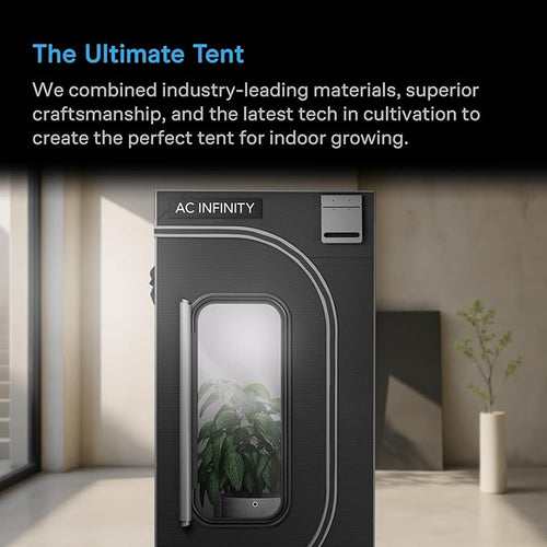 AC Infinity CLOUDLAB 894, Advance Grow Tent 8x4, Thickest 1" Poles, 2000D Mylar Canvas, Lab-Tested Highest Reflectivity, Largest Zipper Window, Controller Mount Plate, 96" x 48" x 80" Indoor Growing